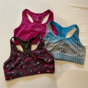 Nike Pro sports bras, size Medium